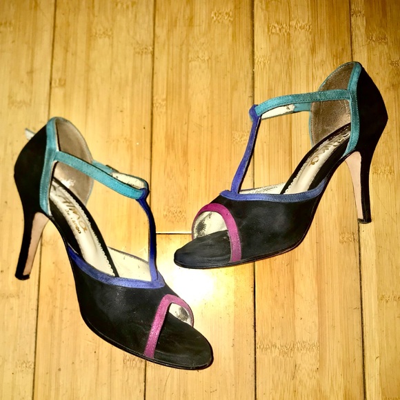 Alma Shoes - Alma Tango Fête MardiGras Argentina Suede Stilettos